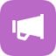 Megaphone icon purple
