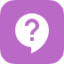 Question mar in purple