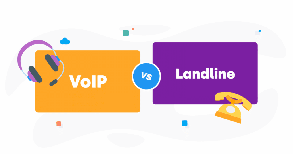 Illustrazione VoIP vs linea fissa