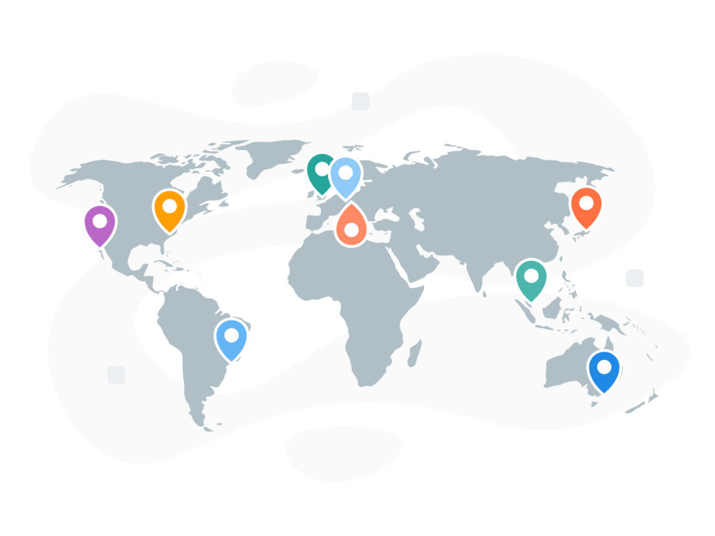 Wereldwijd verspreide datacenters