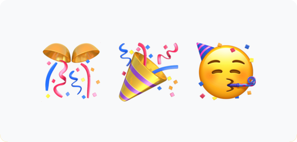 emoji celebrando