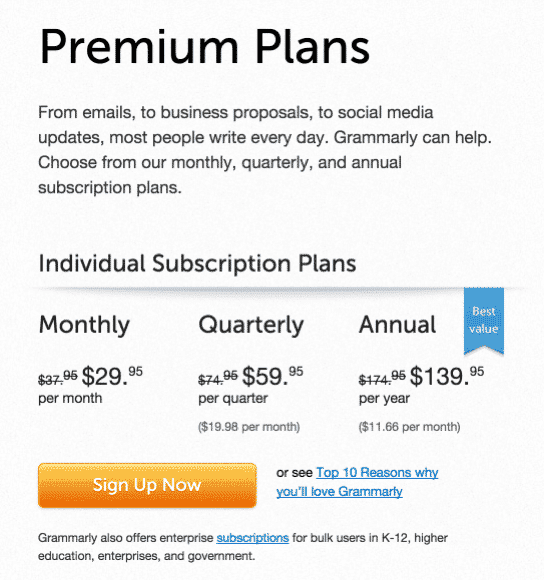 Premium plans