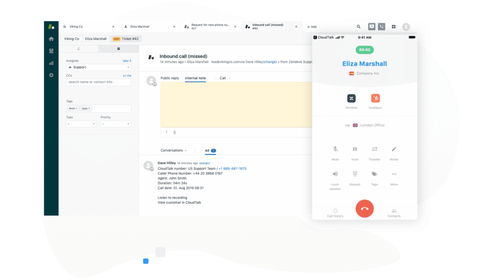 Cloudtalk migliore integrazione per il sistema telefonico zendesk