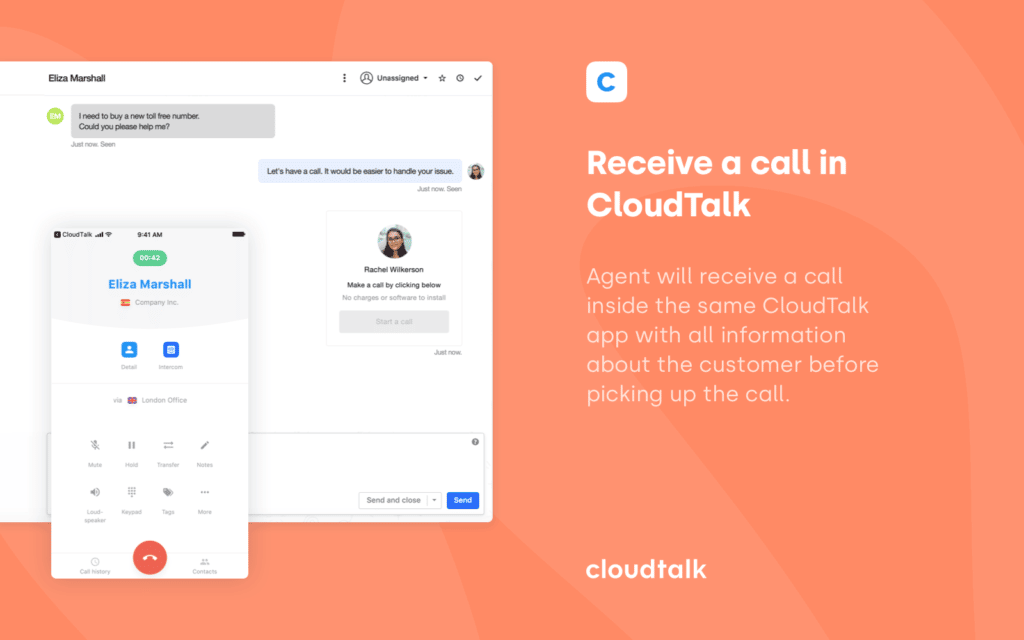 intercome messenger primește apeluri
