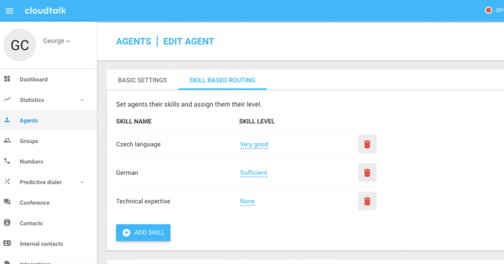 skills-based routing skill toevoeging