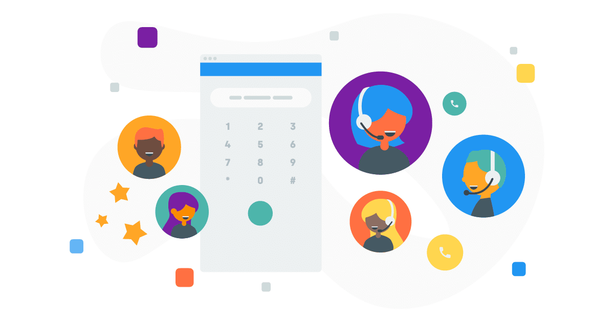 Illustration auto-dialer TEILEN