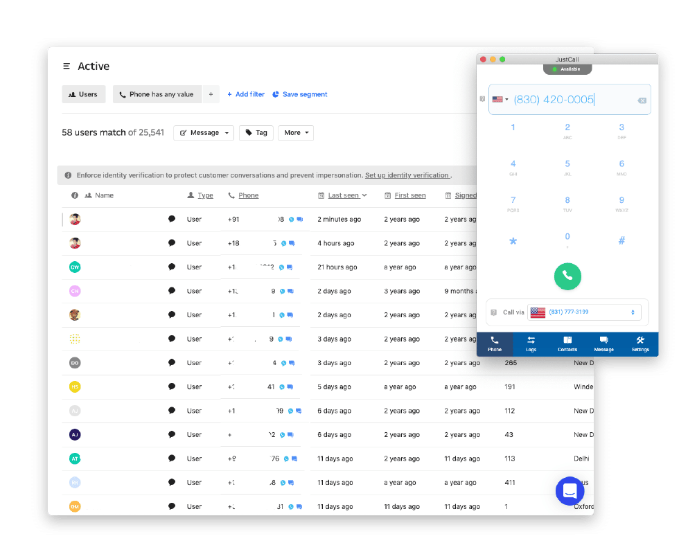 justcall desktop