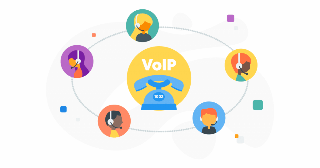 illustration VoIP phone extension