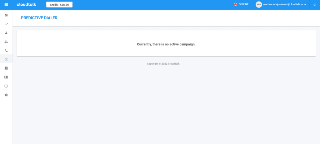 screenshot predictive dialer
