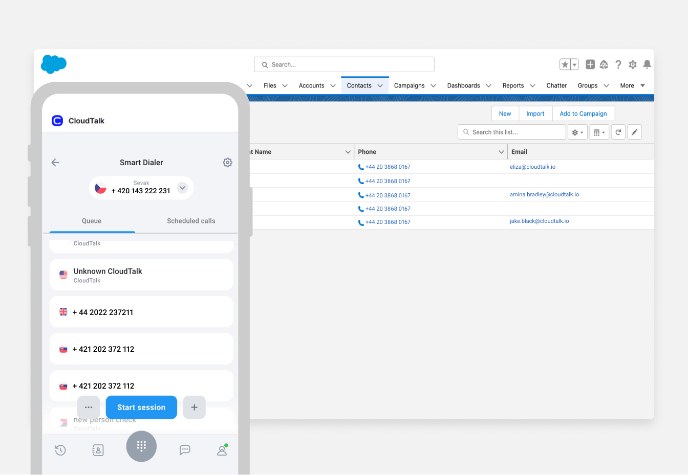 Salesforce phone integration cloudtalk