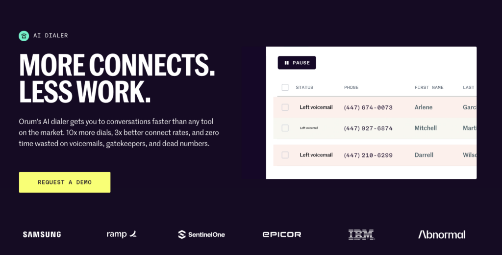 orum sales dialer