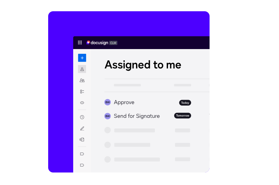 Screenshot of Docusign's interface