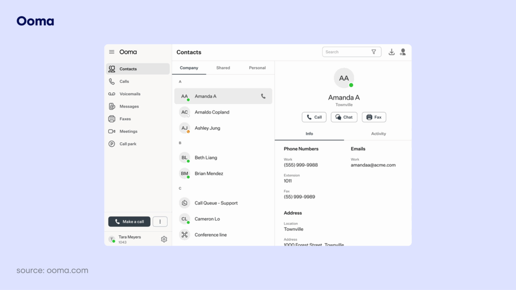 Oomaauto attendant phone system