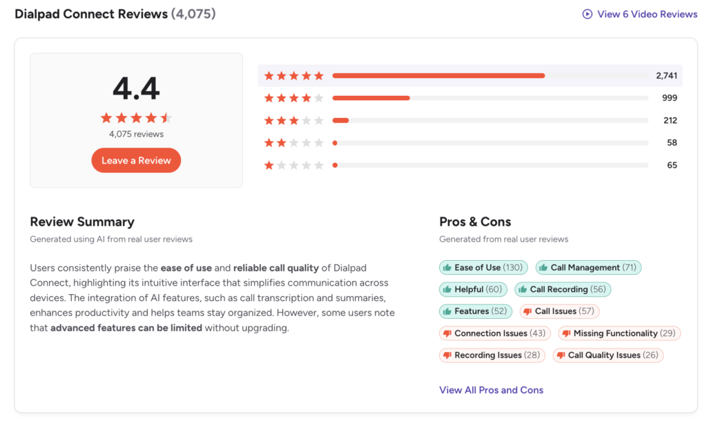 Dialpad-G2-reviews
