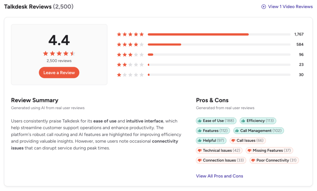 Talkdesk-G2-reviews