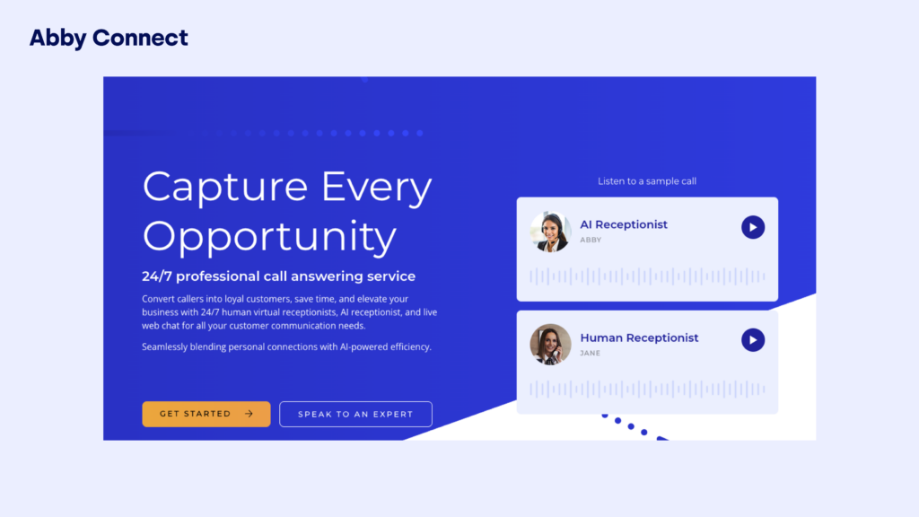 abby connect 24 hour virtual receptionist