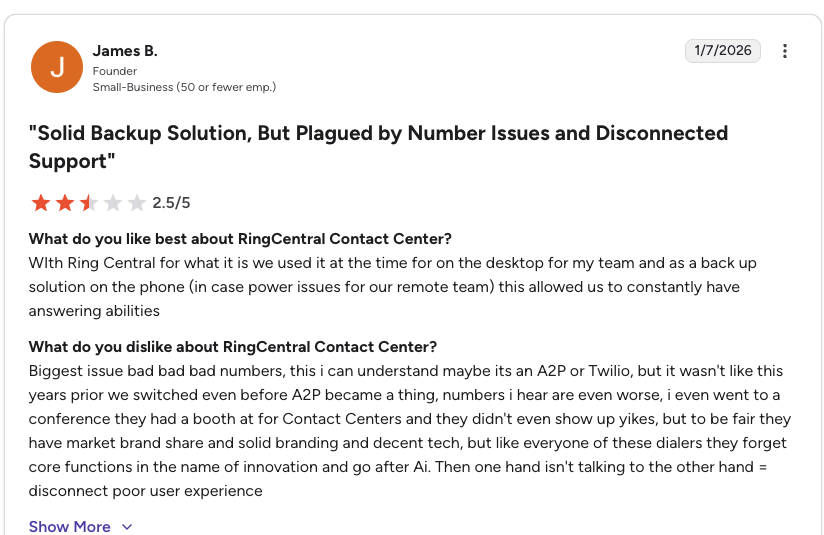 ringcentral call monitoring screenshot review