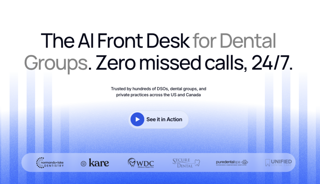 arini ai virtual receptionist for dentists screenshot.