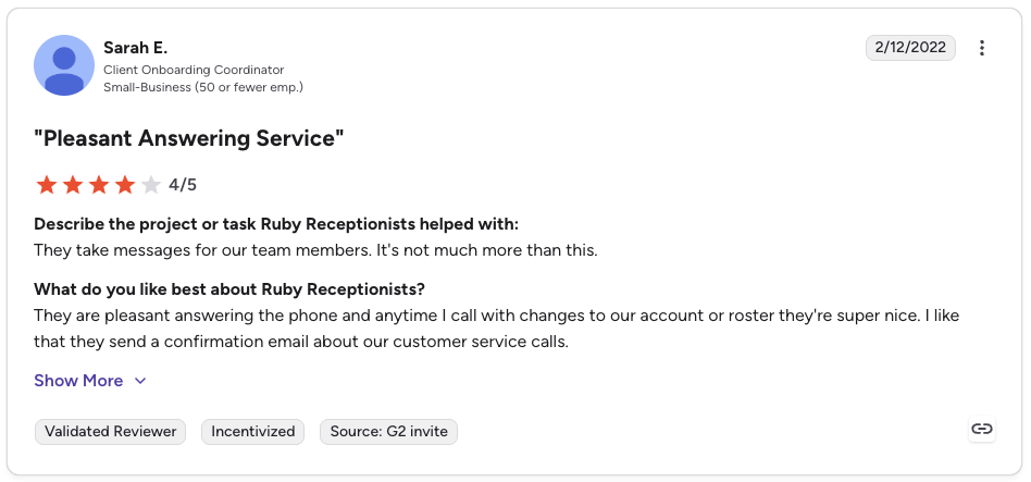 ruby g2 review