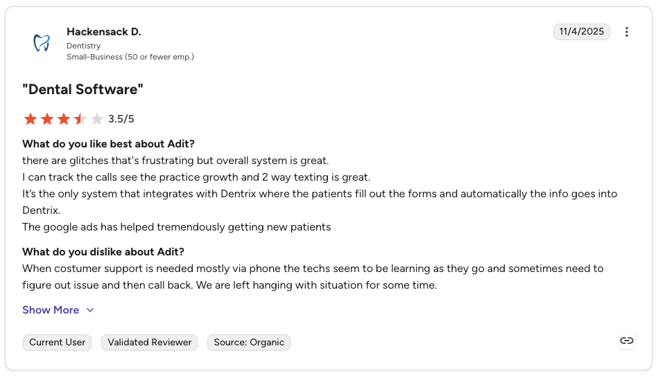 adit reviews g2