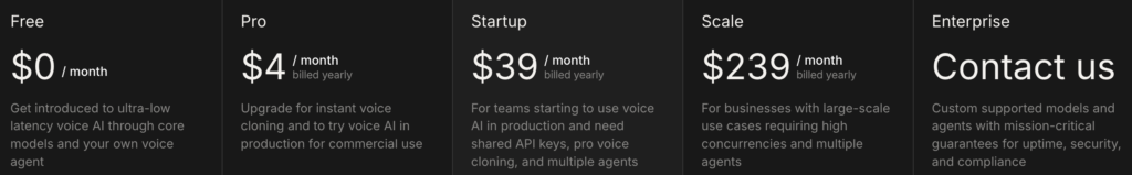 Cartesia Pricing