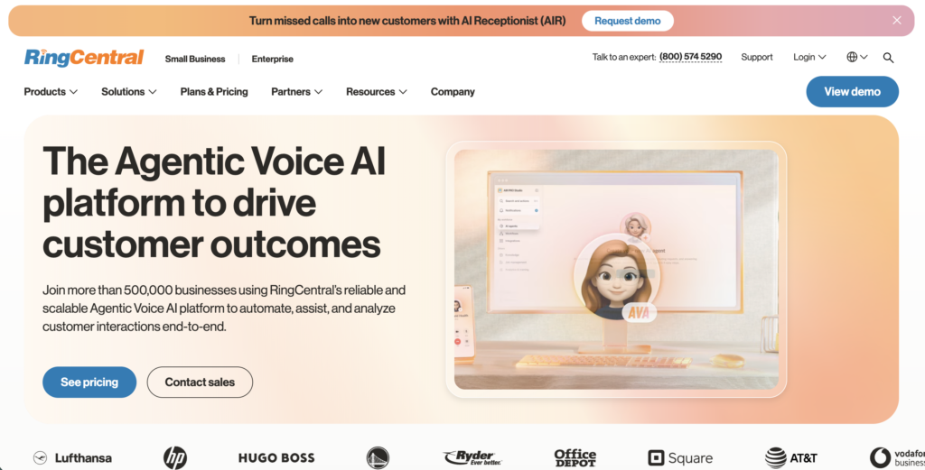 ringcentral homepage