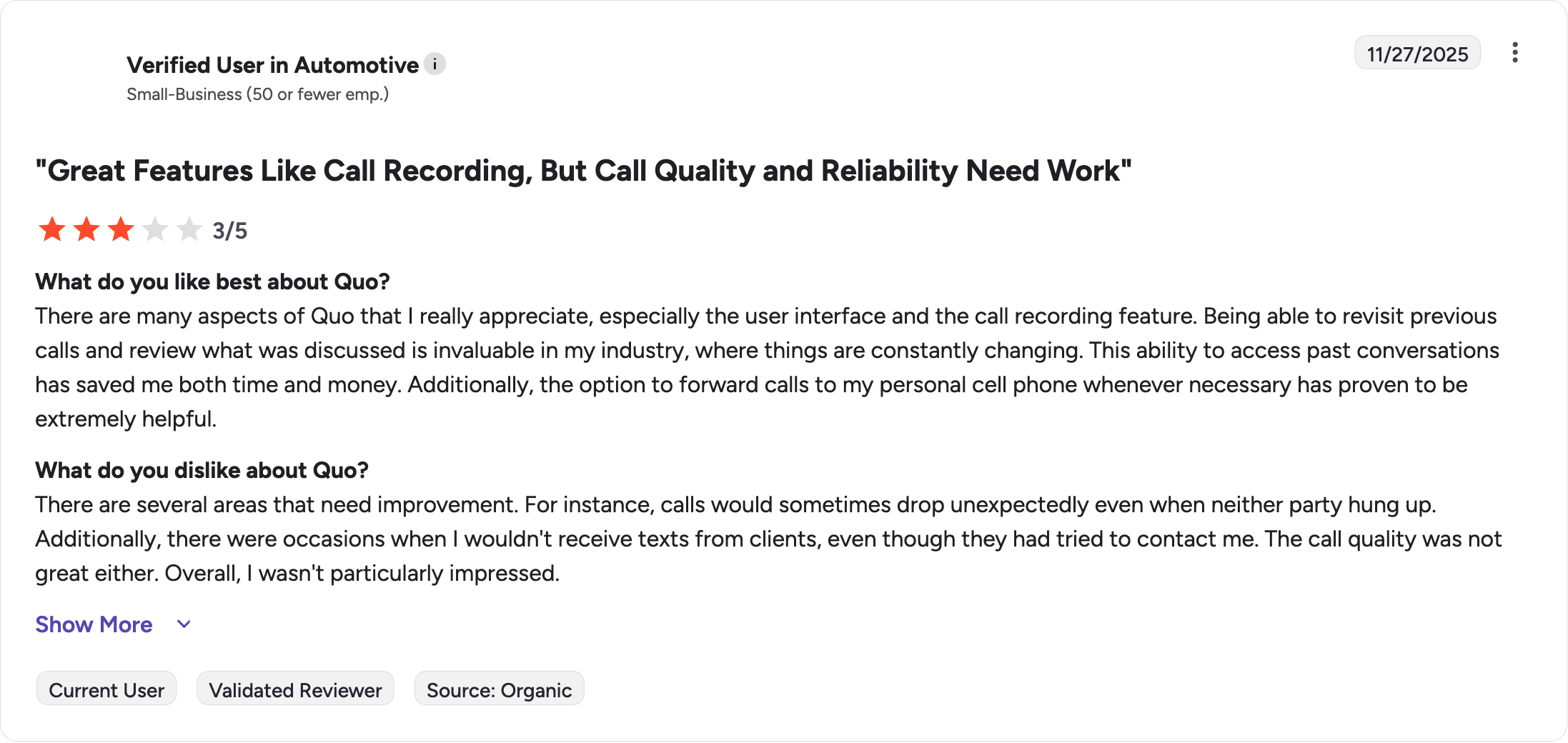 OpenPhone Quo G2 review rating summary