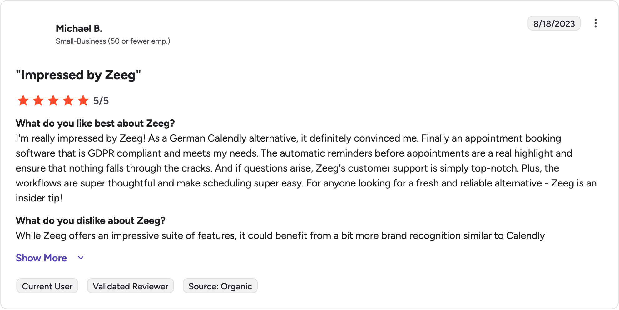 zeeg g2 review rating summary