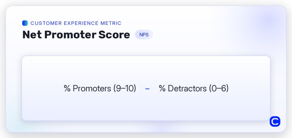 net promotoer score formula