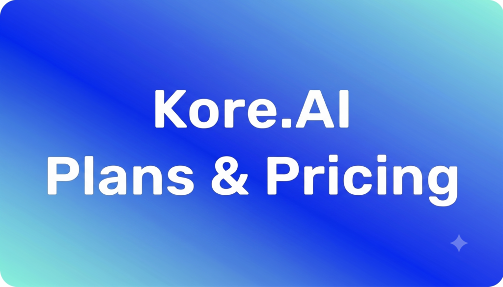 kore ai pricing