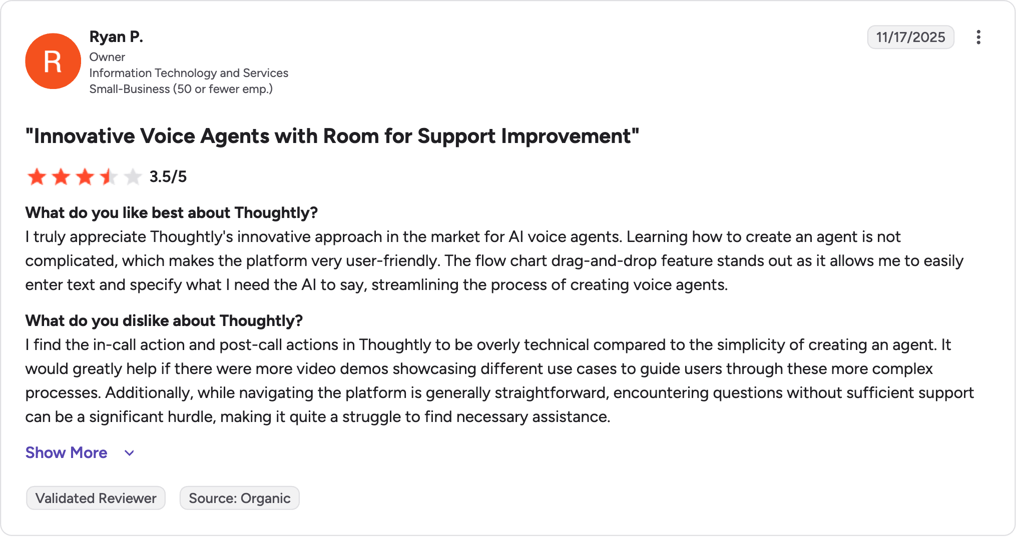 thoughtly g2 review