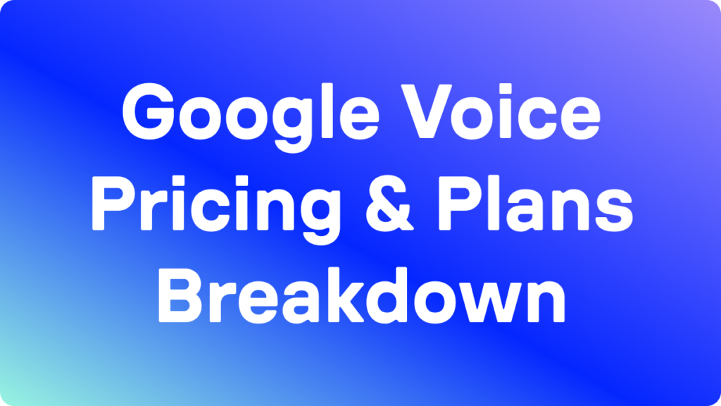 Google Voice pricing blog hero image
