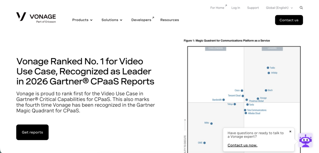 vonage homepage